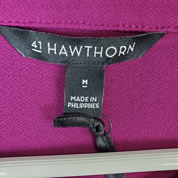 41 Hawthorn Pleated Zippered Blouse Size Medium - Picture 3 of 7